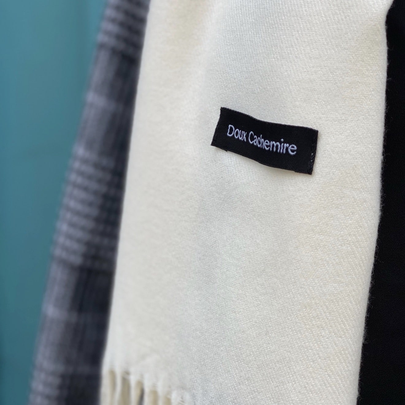 Cashmere scarf Ivory