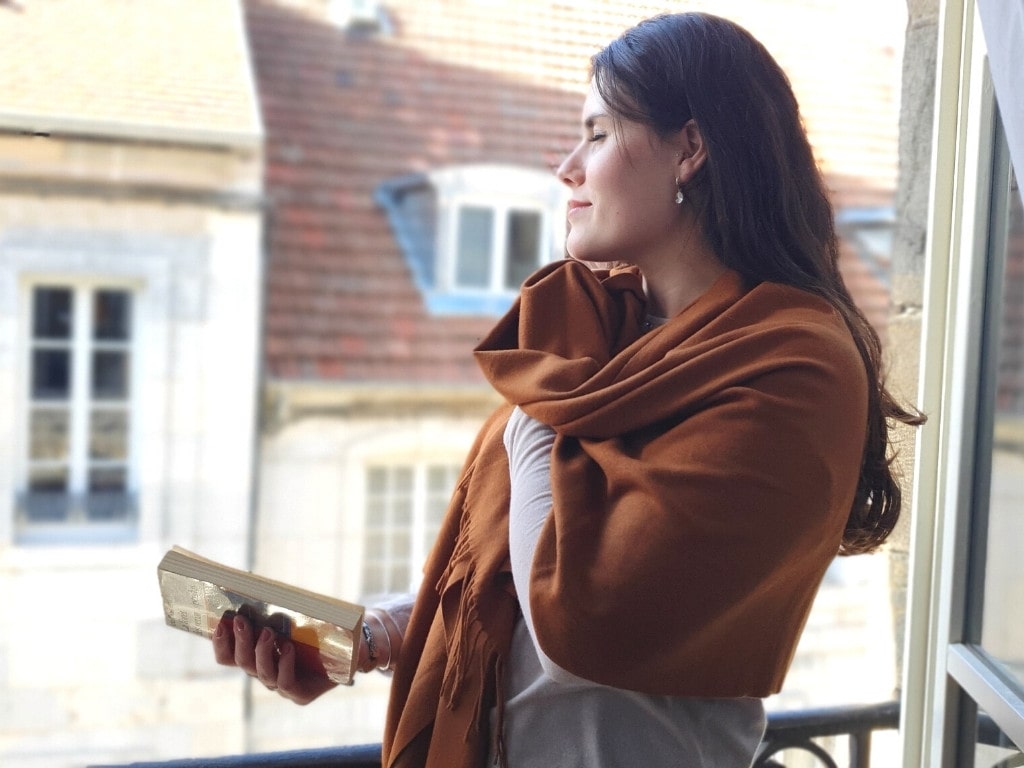 cashmere scarf copper for women