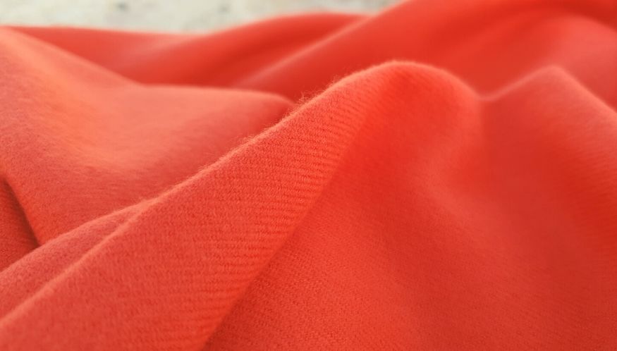 Orange cashmere scarf