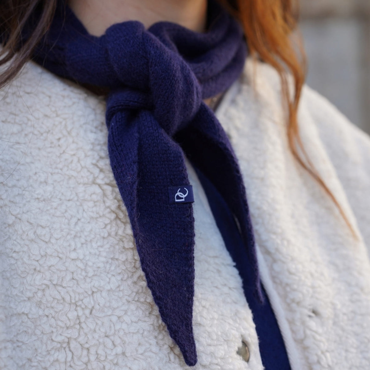 Kaschmir-Bandana Marineblau