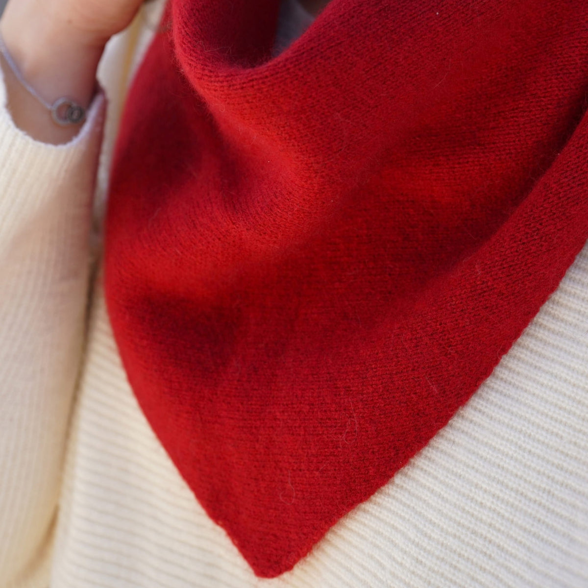 Kaschmir-Bandana Bordeaux