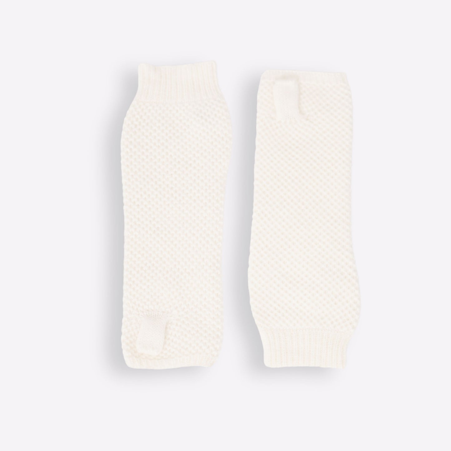 Kaschmir-Stulpen Weiß