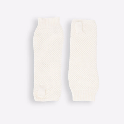 Kaschmir-Stulpen Weiß