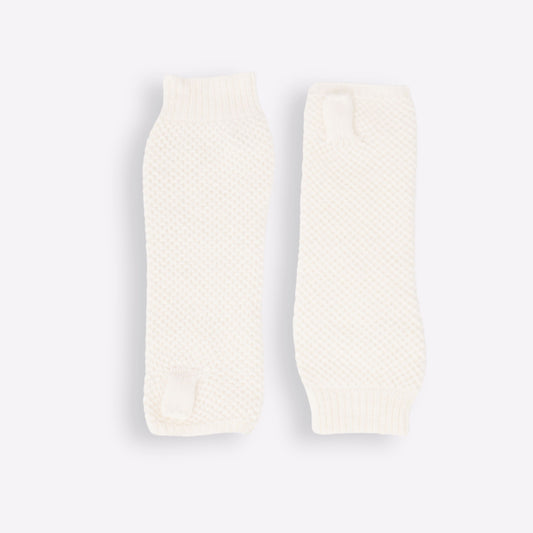 Kaschmir-Stulpen Weiß