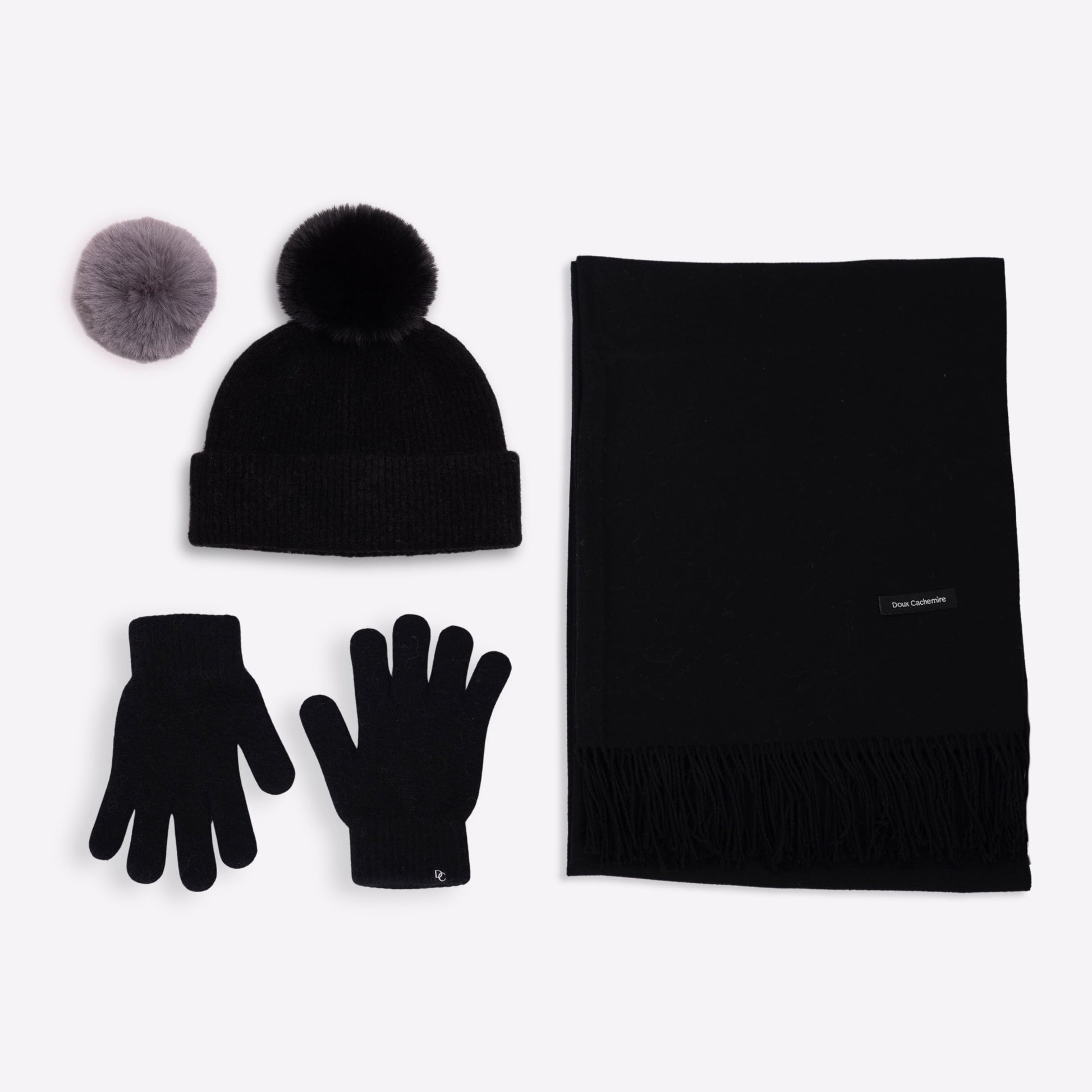 kaschmir schal und handschuhe Kaschmir-Trio — Schal + Mütze + Handschuhe