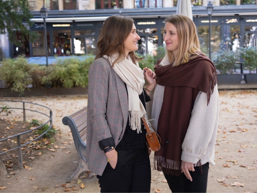 cashmere scarf beige for women Doux Cachemire