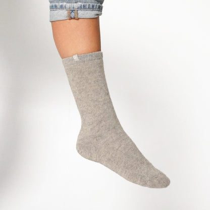 Hohe Kaschmirsocken Grau