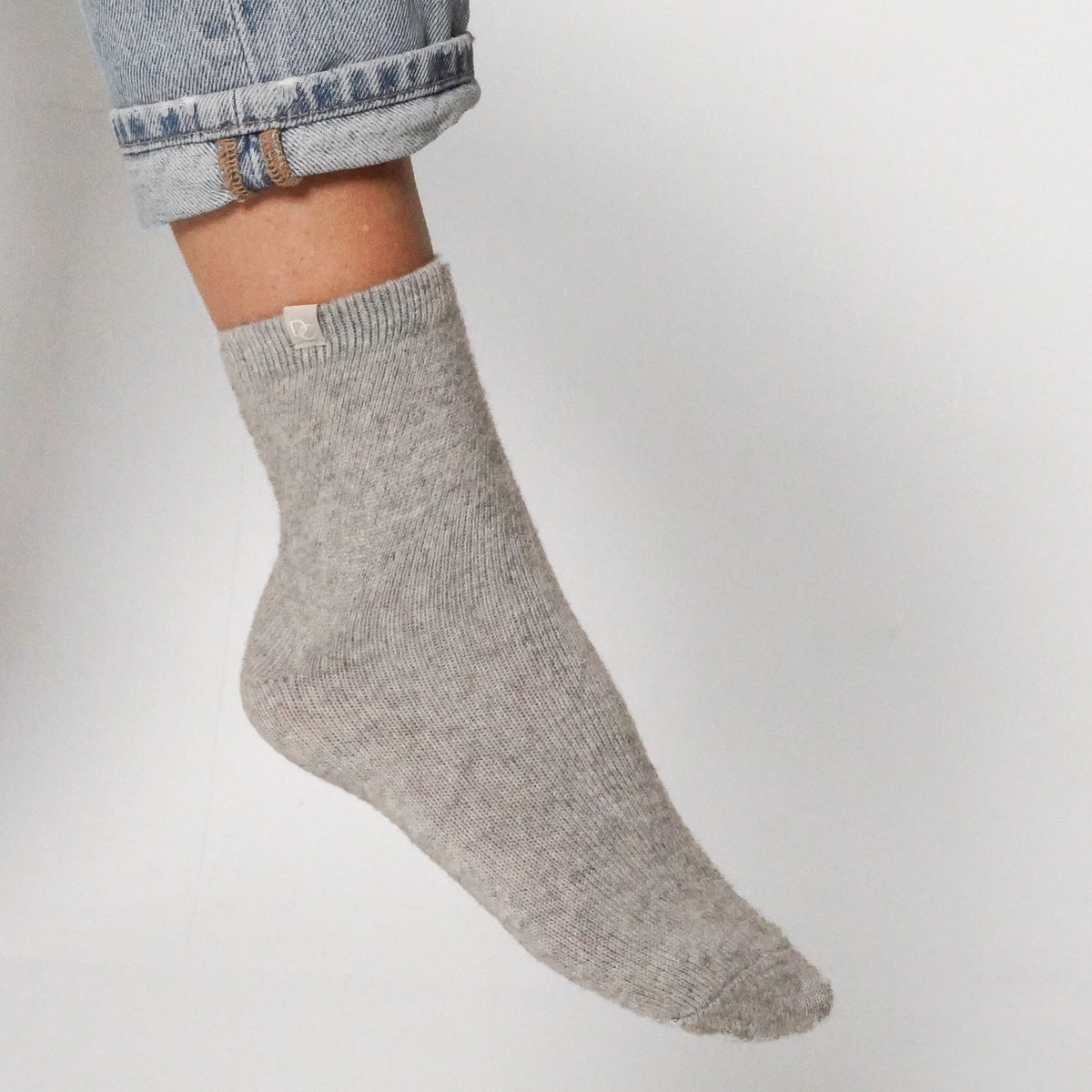 Kurze Kaschmirsocken Grau