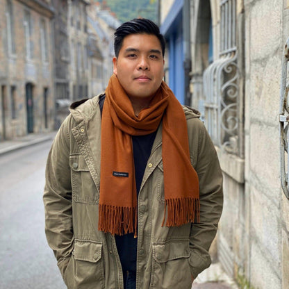 kupferfarbener Kaschmirschal manner