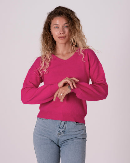 Fuchsia - Anastasia ist 1,68 m groß und trägt Größe S