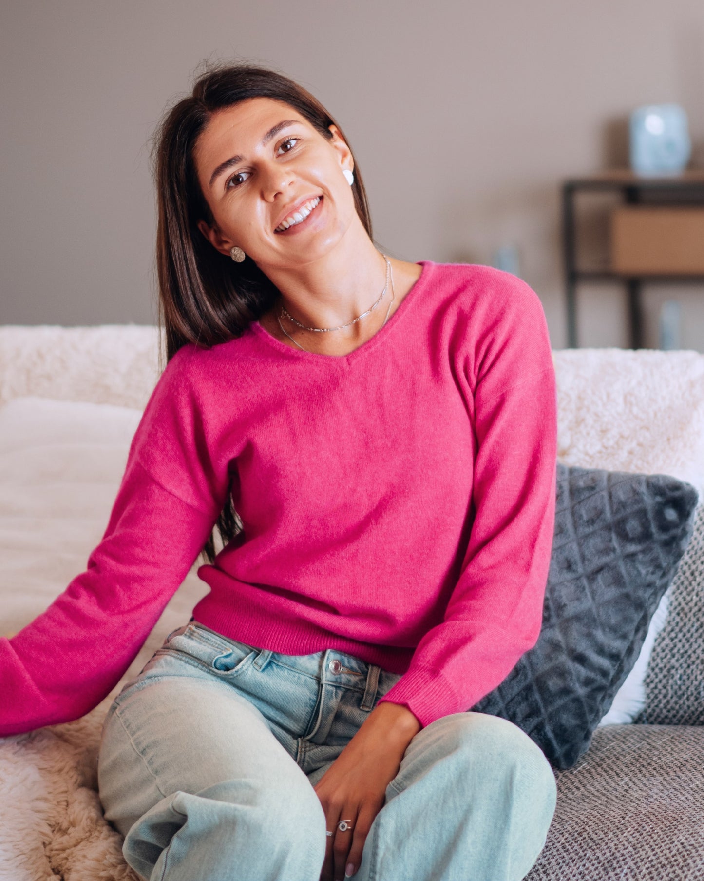 Fuchsia - Masha ist 1,74 m groß und trägt Größe S