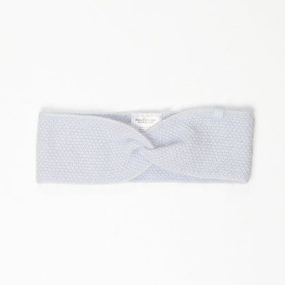 Kaschmir-Stirnband Schnee-Blau