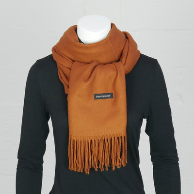 kupferfarbener Kaschmirschal doux cachemire