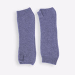 Kaschmir-Stulpen Blau meliert