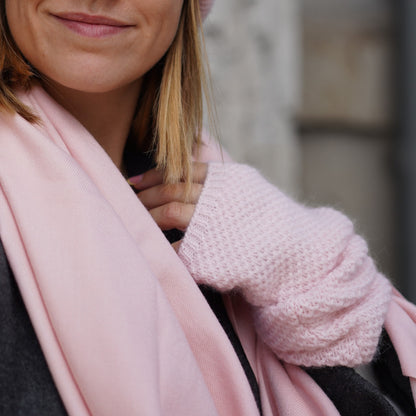 Kaschmir-Stulpen Puderrosa