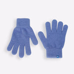 Mottled blue cashmere gloves