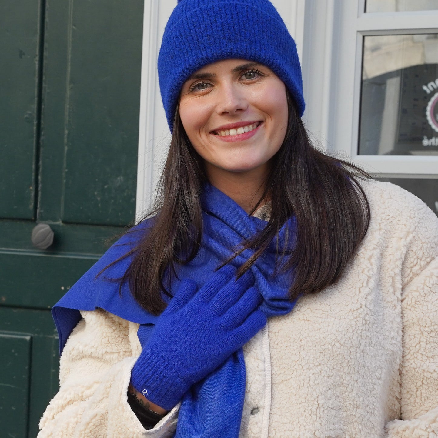 Kaschmirhandschuhe Königsblau