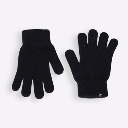 Black cashmere gloves