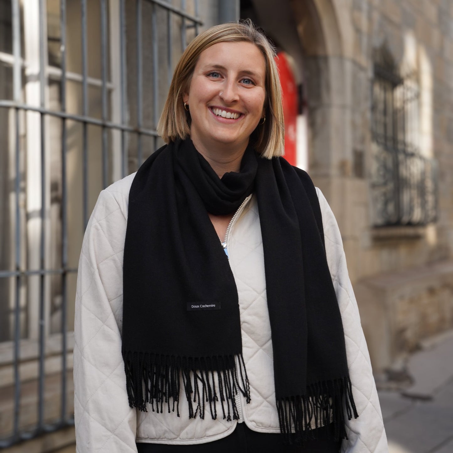 Cashmere Trio — Scarf + Hat + Mittens | Black and Heather Grey