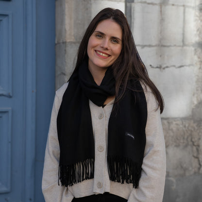 Kaschmir-Trio — Schal + Mütze + Handschuhe | Schwarz