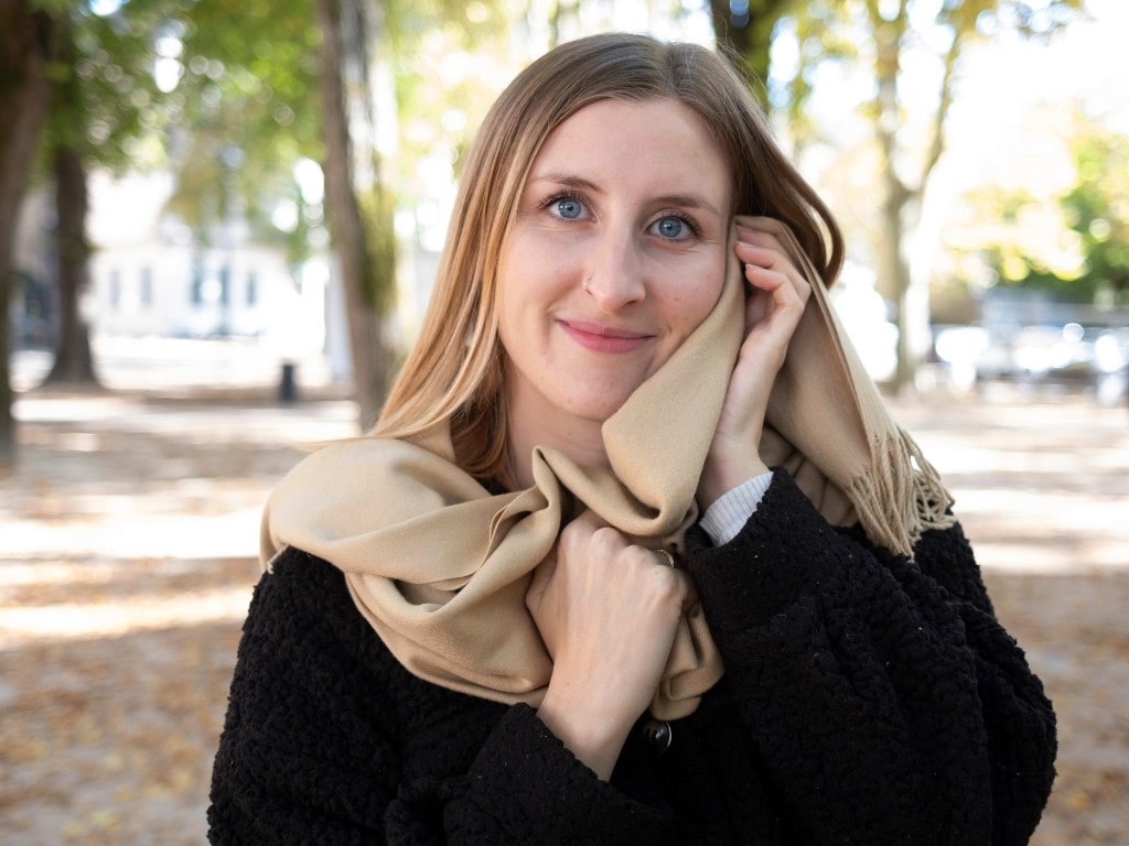 cashmere scarf sand for women Doux Cachemire