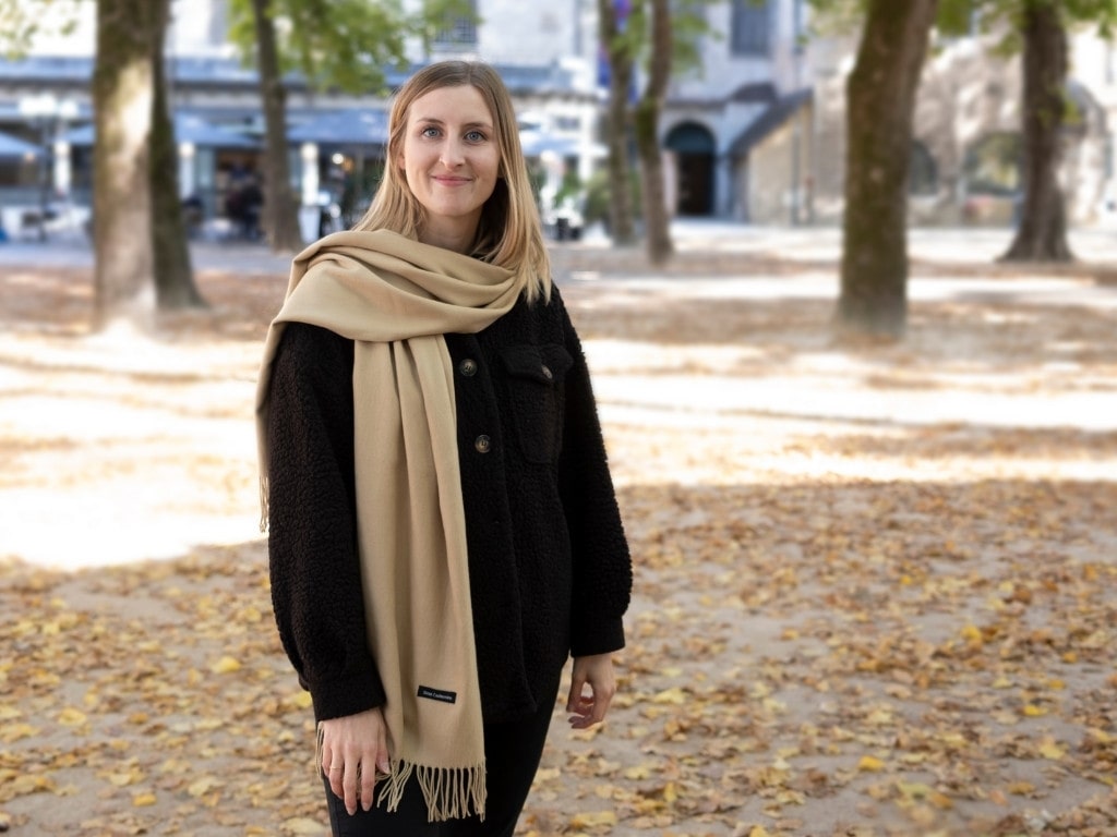 cashmere scarf sand for women Doux Cachemire