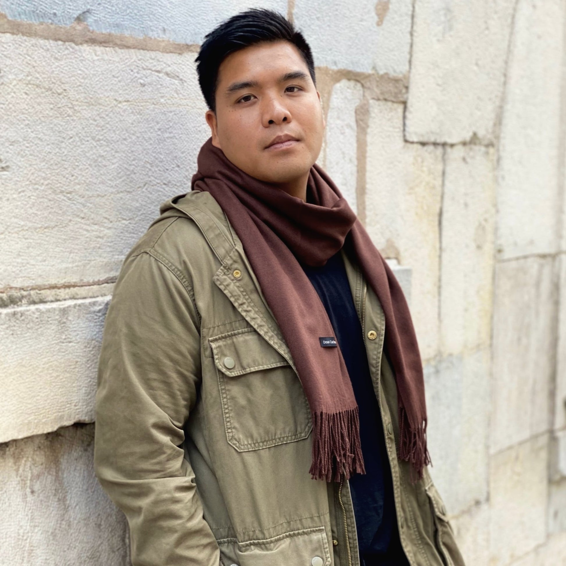 Kaschmirschal braun mann