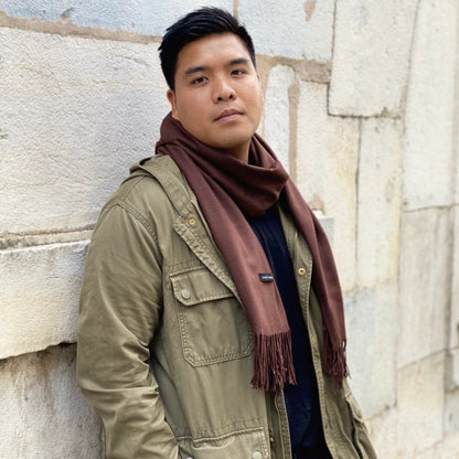 Kaschmirschal braun mann