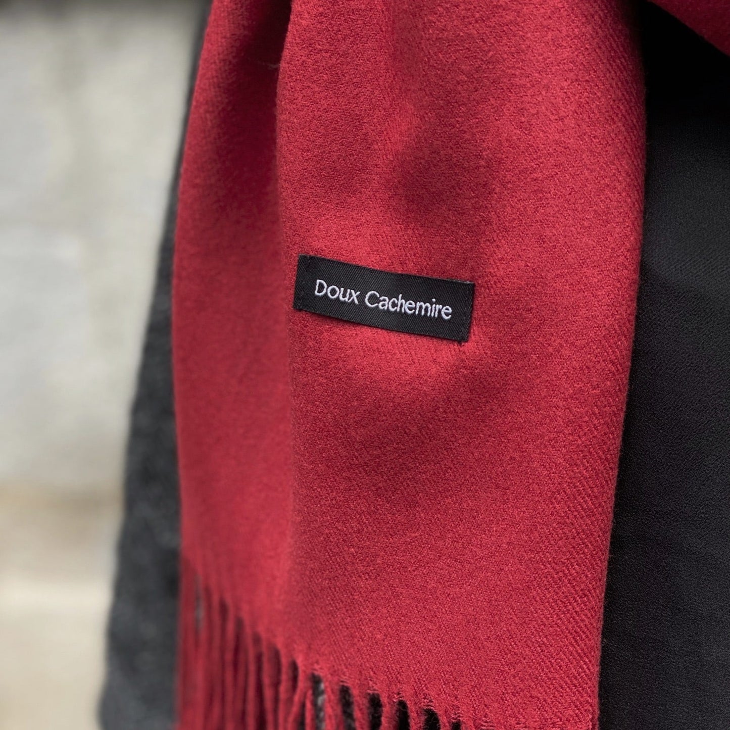 Cashmere scarf Bordeaux