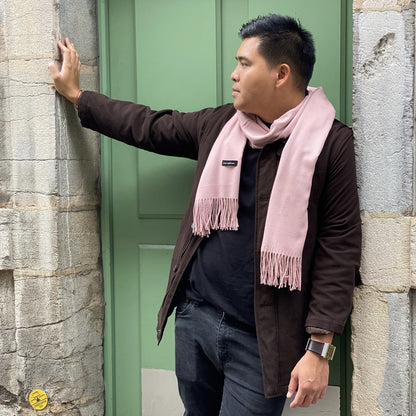 Kaschmirschal in Puderrosa manner