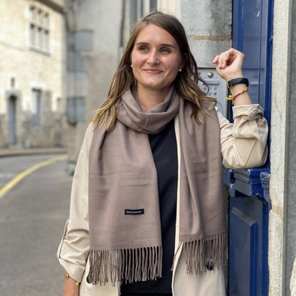 Kaschmirschal taupe frauen