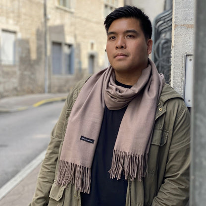 Kaschmirschal taupe manner